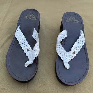 Roxy white Wedge Sandals